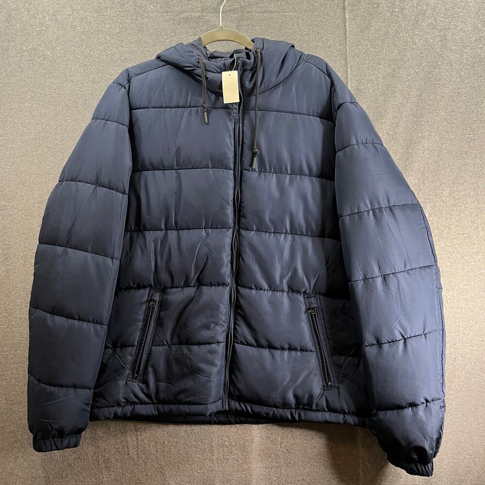 Aeropostale Puffer Jacket Womens Size XL Blue Full Zip